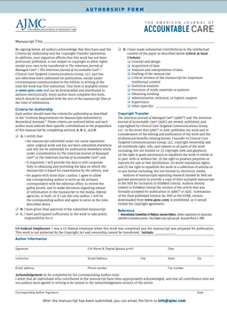 author disclosure form