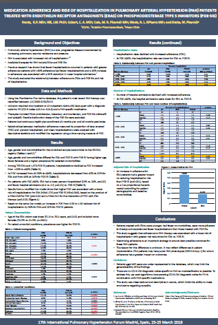 Medication Adherence and Risk of Hospitalization in PAH Patients Treated with ERAS or PDE-5IS