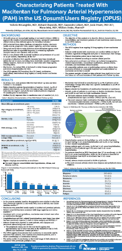 Characterizing Patients Treated with Macitentan for Pulmonary Arterial Hypertension (PAH) in the US Opsumit User Registry (OPUS)